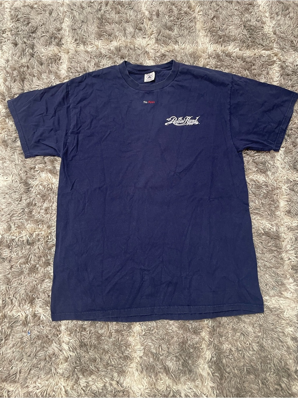 Vintage Rollin Hard The Pinos Navy Blue Graphic T-Shirt
